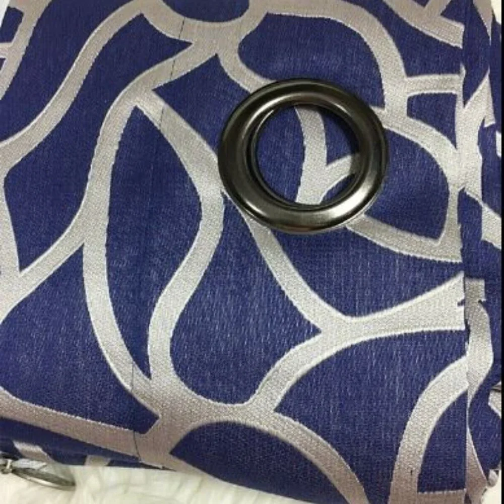 Softline Barra Blue Violet Grommet Single Top Curtain Panel 53